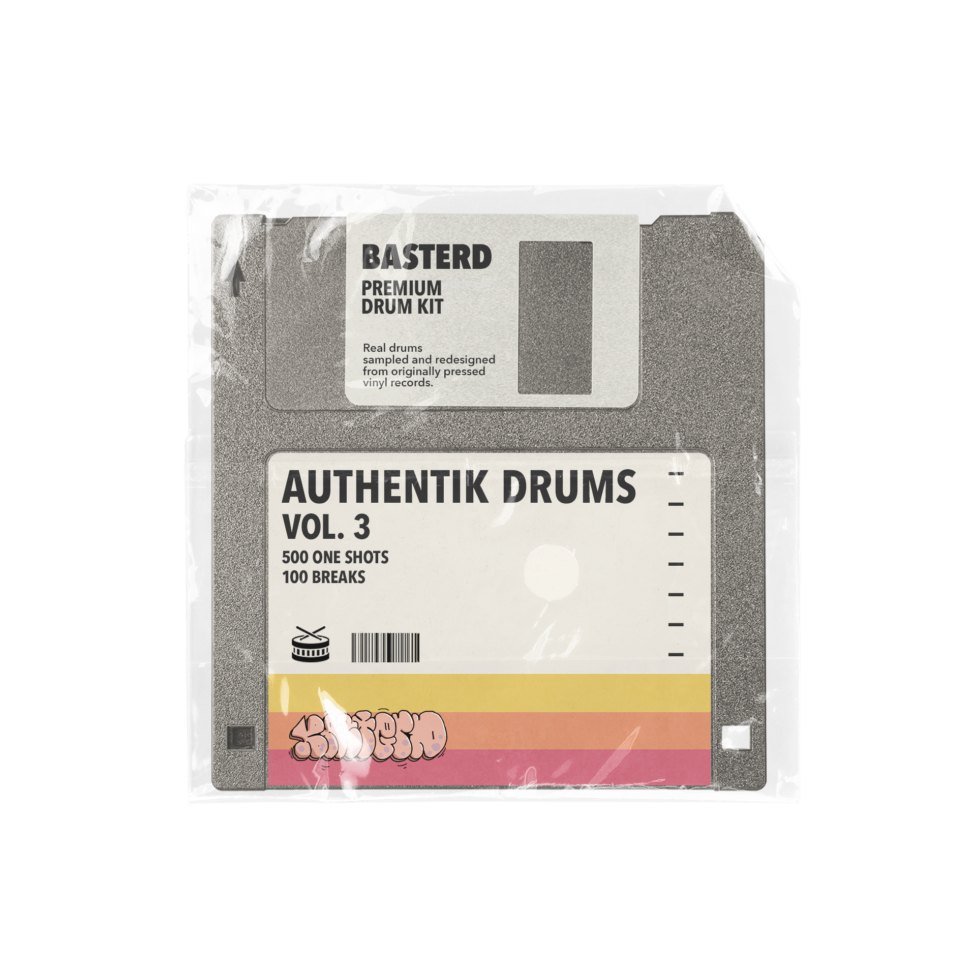 Authentik Drums Vol. 3 - Ultimate 90s Boom Bap Kit | Basterd Records