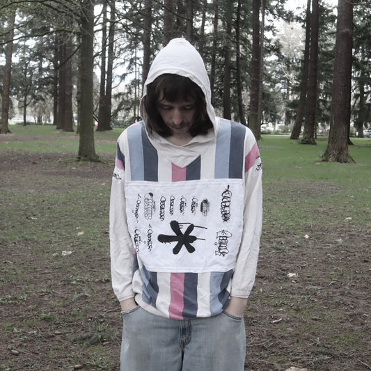 Vintage Color Stripe Basterd Hoodie